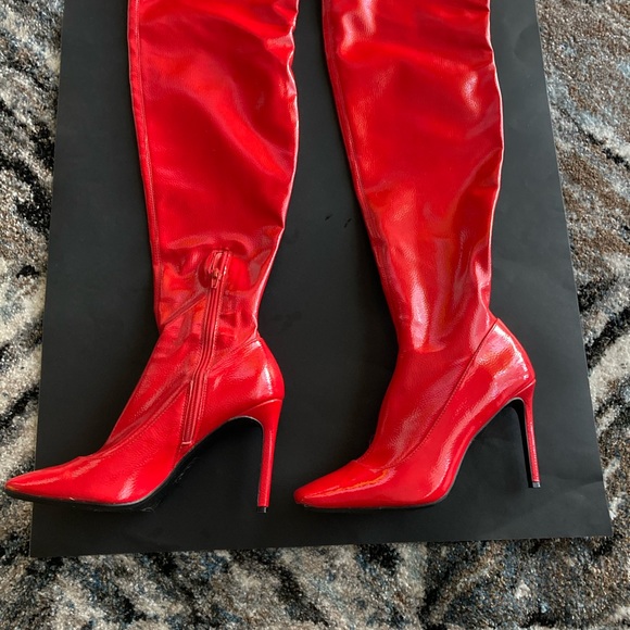INC International Concepts Shoes - INC International Concepts Red Ankle Boots